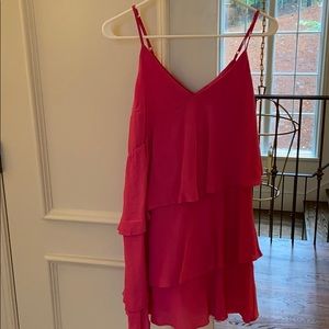 Pink dress with ruffles